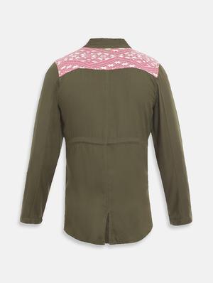 green cotton regular jackets - 16751059 - Standard Image - 2