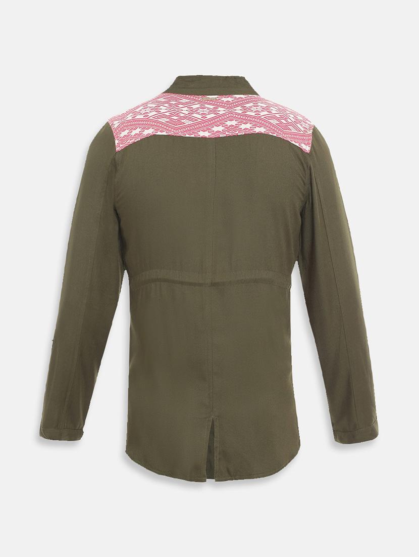 green cotton regular jackets - 16751059 - Zoom Image - 2