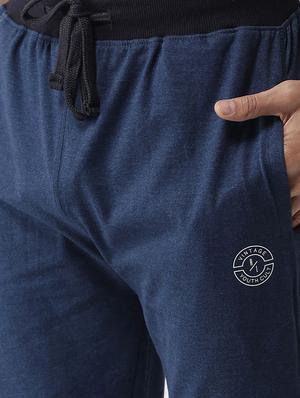 blue solid full length track pant - 16751213 - Standard Image - 5