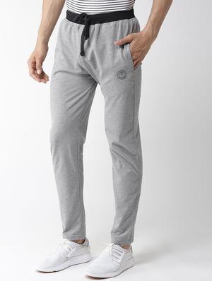 grey solid full length track pant - 16751214 - Standard Image - 2