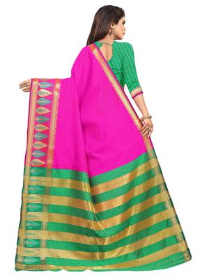 bordered kanjivaram saree with blouse - 16751294 - Standard Image - 2