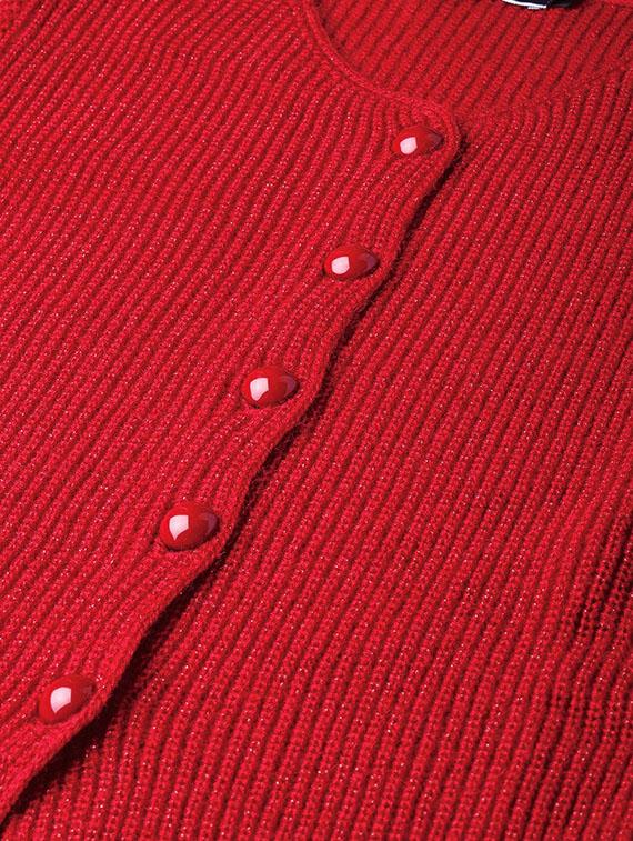 long sleeved solid wool cardigan - 16752974 - Zoom Image - 5