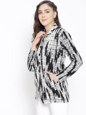 mandarin neck wool cardigan - 16752983 - Standard Image - 2