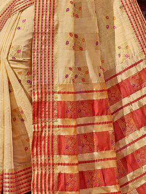self-design woven saree with blouse - 16753501 - Standard Image - 2