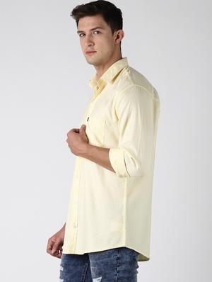 yellow solid casual shirt - 16754353 - Standard Image - 2
