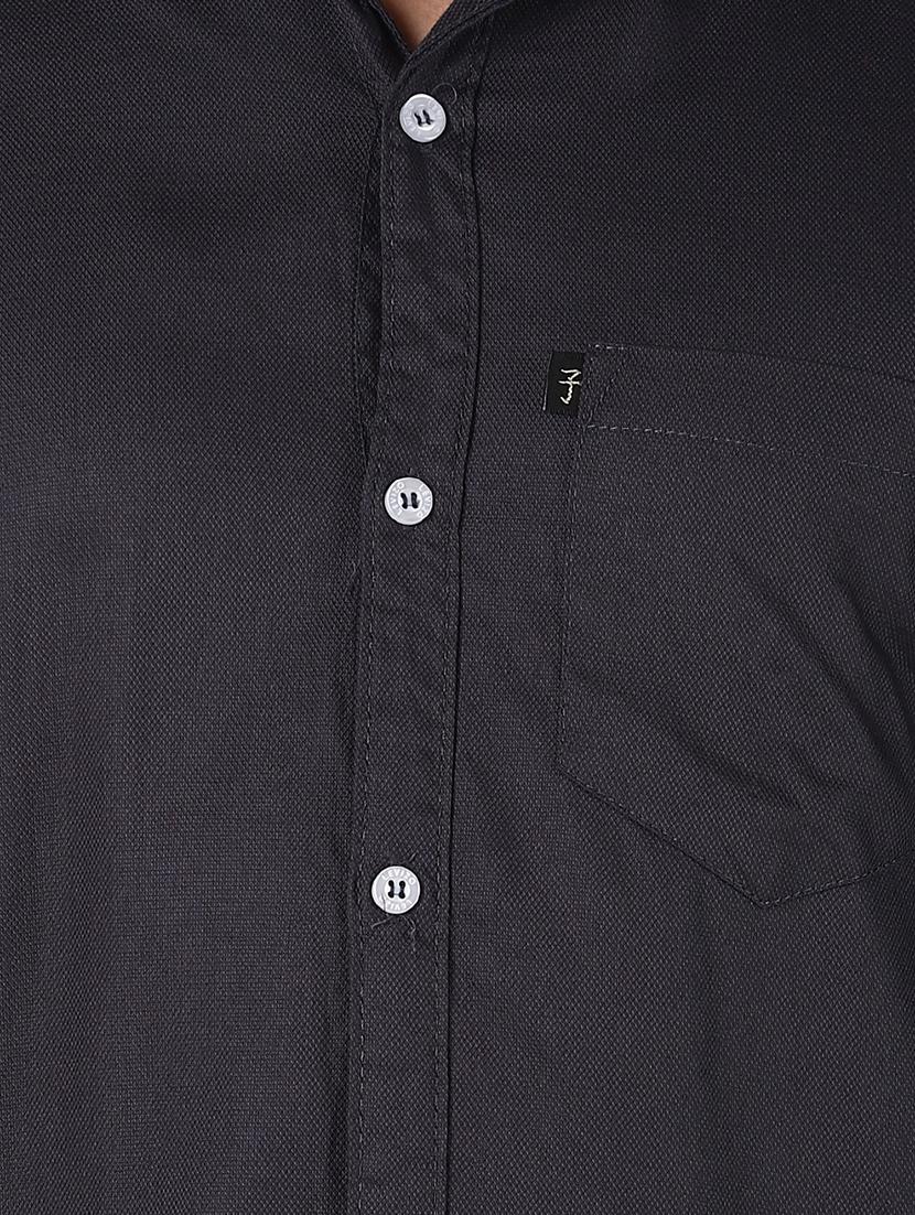 grey solid casual shirt - 16754356 - Zoom Image - 5