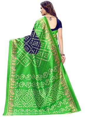 bandhani printed saree with blouse - 16754462 - Standard Image - 2