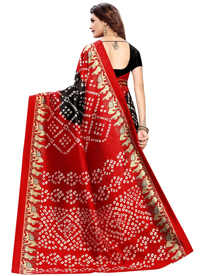 floral printed saree with blouse - 16754465 - Zoom Image - 2