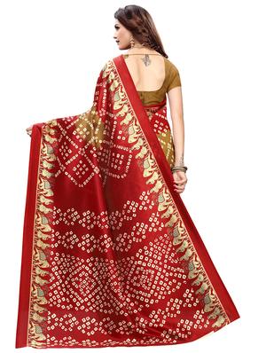 floral printed saree with blouse - 16754466 - Standard Image - 2