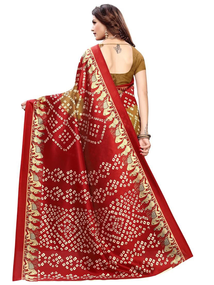 floral printed saree with blouse - 16754466 - Zoom Image - 2