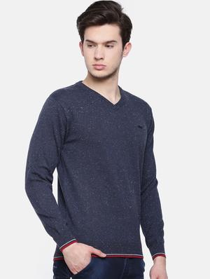 navy blue printed pullover - 16755551 - Standard Image - 2