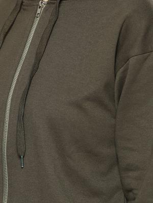 hooded neck zip up jacket - 16755859 - Standard Image - 5