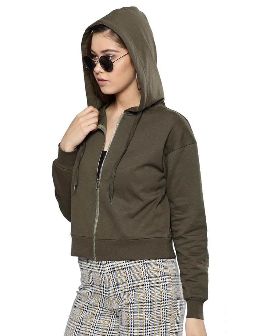 hooded neck zip up jacket - 16755859 - Zoom Image - 2
