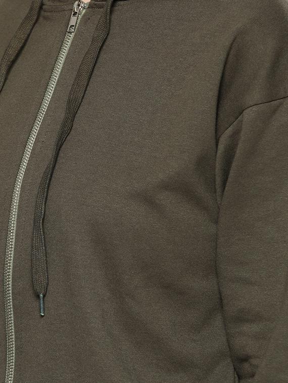 hooded neck zip up jacket - 16755859 - Zoom Image - 5