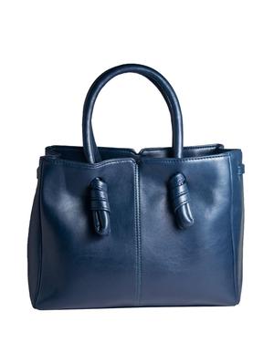 blue leatherette regular handbag - 16756090 - Standard Image - 2