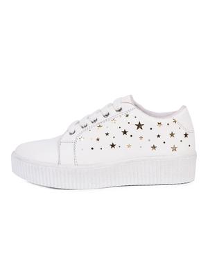 white lace-up sneakers - 16757091 - Standard Image - 2