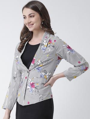 lapel neck checkered blazer - 16759245 - Standard Image - 2