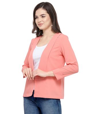 lapel neck long sleeved formal blazer - 16759645 - Standard Image - 2
