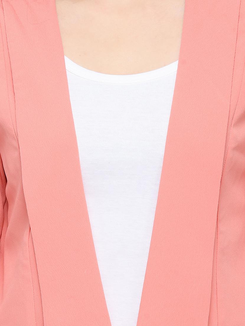 lapel neck long sleeved formal blazer - 16759645 - Zoom Image - 5