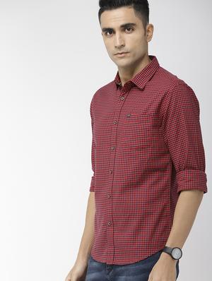 red checkered casual shirt - 16759935 - Standard Image - 2