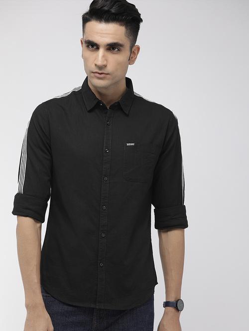 black taped casual shirt - 16759965 - Standard Image - 1