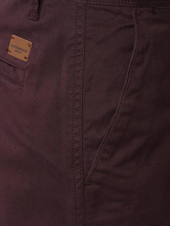 red solid flat front casual trouser - 16761998 - Zoom Image - 5