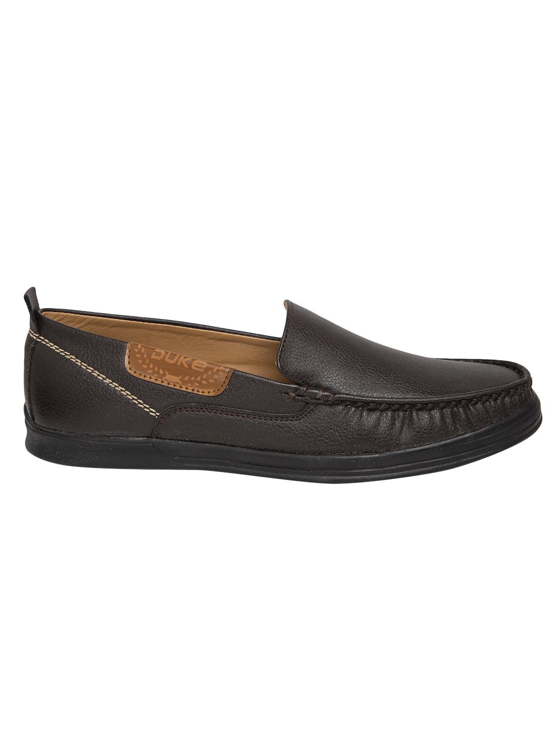 brown leatherette slip on loafers - 16762458 - Zoom Image - 2