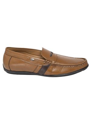 brown leatherette slip on loafers - 16762461 - Standard Image - 2