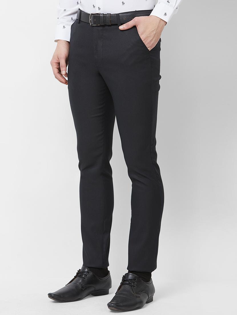 black solid flat front formal trouser - 16762750 - Zoom Image - 2
