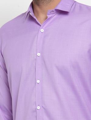 purple solid casual shirt - 16762850 - Standard Image - 5