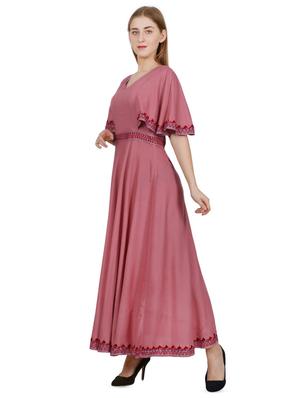 kimono sleeved embroidered maxi dress - 16762949 - Standard Image - 2