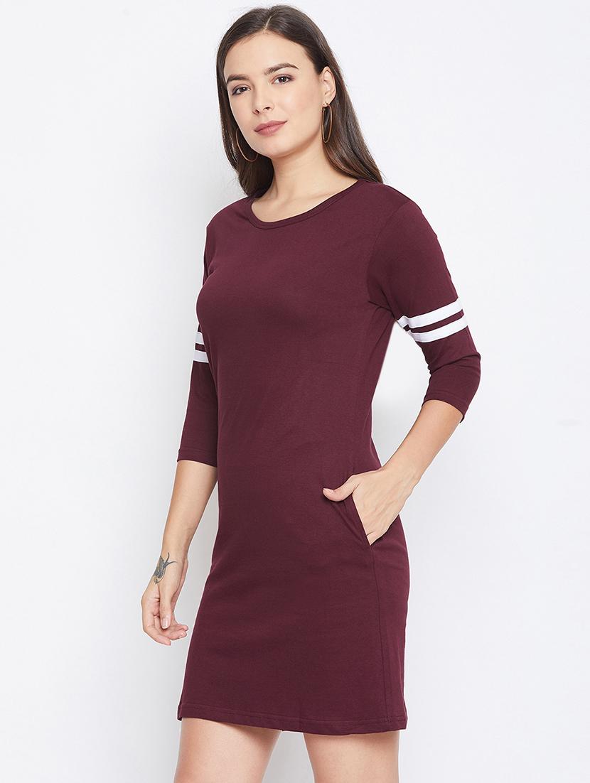 crew neck varsity sheath dress - 16763166 - Zoom Image - 2