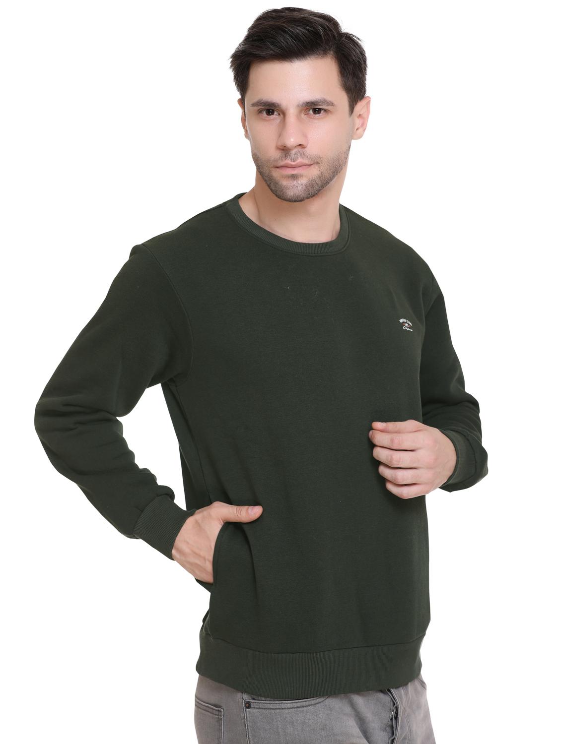 green solid sweatshirt - 16763350 - Zoom Image - 2