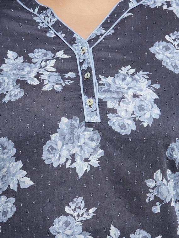 tie up sleeved floral top - 16763548 - Zoom Image - 5