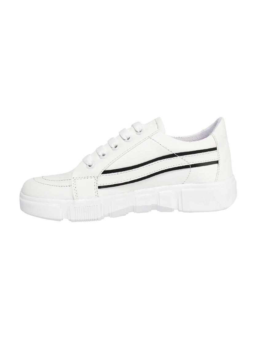 white lace-up sneakers - 16763730 - Zoom Image - 2