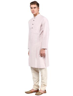 white striped long kurta - 16763828 - Standard Image - 2