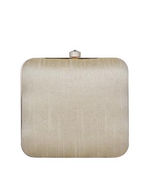 beige faux silk box clutch - 16764046 - Standard Image - 2
