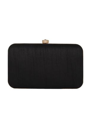 black faux silk box clutch - 16764048 - Standard Image - 2