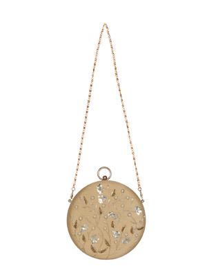 beige faux silk box clutch - 16764053 - Standard Image - 5