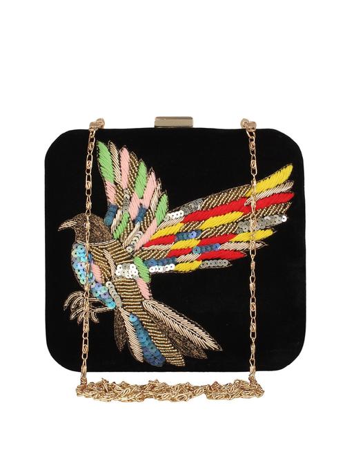 black velvet box clutch - 16764056 - Standard Image - 1