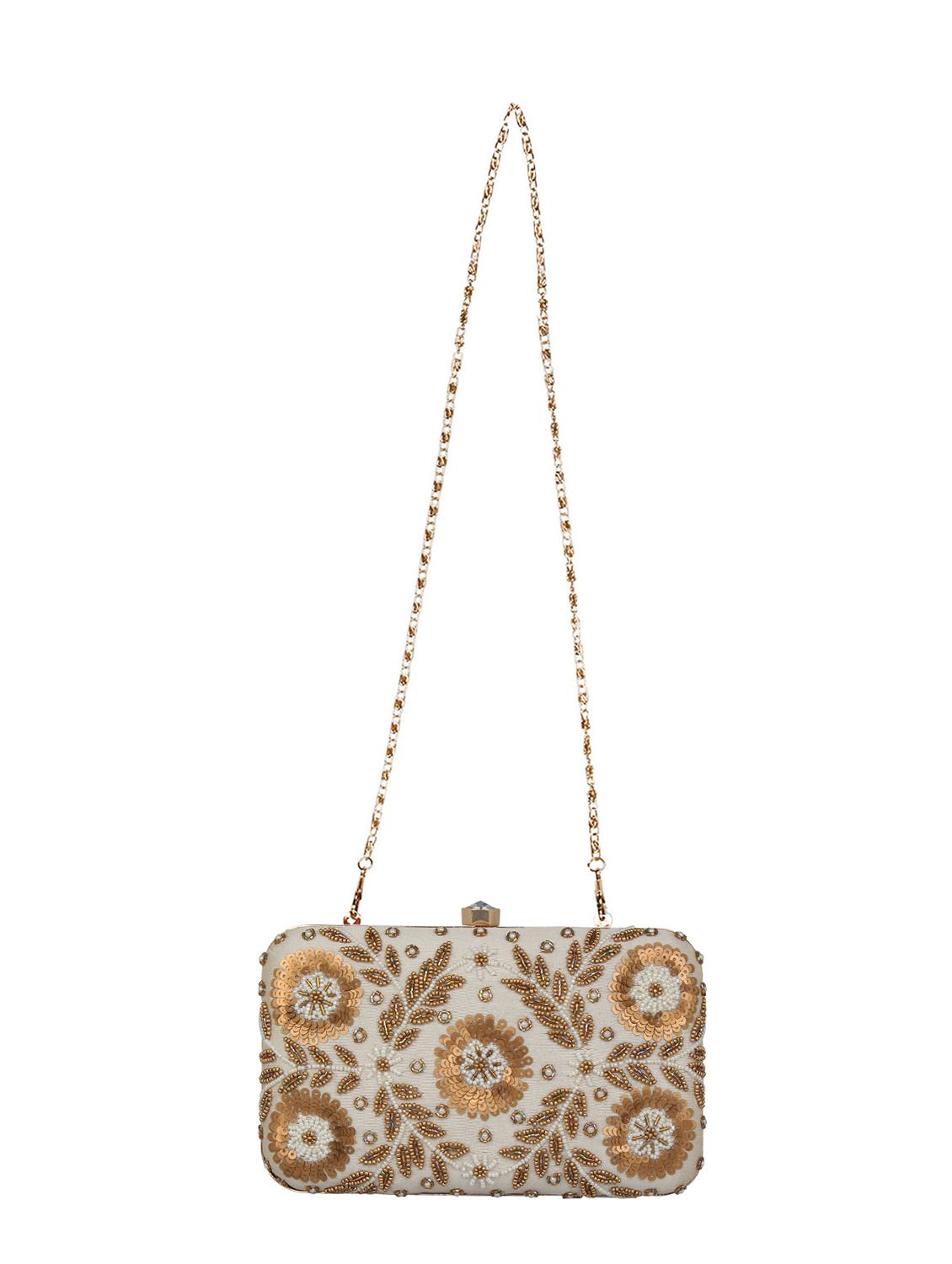 white faux silk box clutch - 16764066 - Zoom Image - 5
