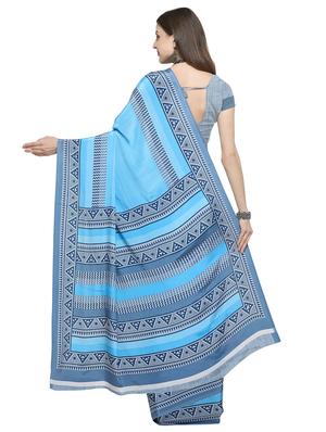 solid bordered saree with blouse - 16764648 - Standard Image - 2