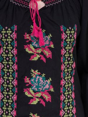 tie knot embroidered tunic - 16764678 - Standard Image - 5