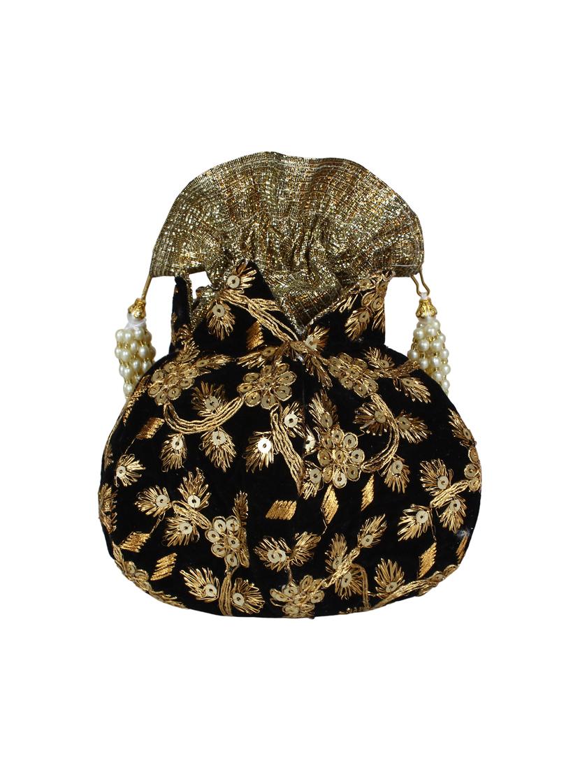 black velvet ethnic potli - 16765320 - Zoom Image - 2
