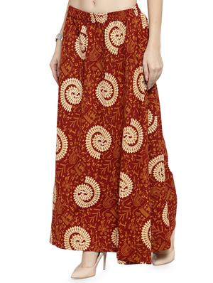 printed flared skirt - 16765996 - Standard Image - 2