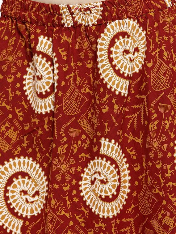 printed flared skirt - 16765996 - Zoom Image - 5