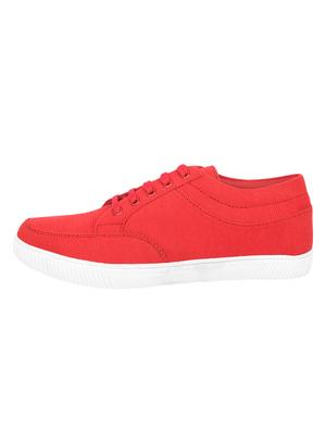 red fabric lace up sneakers - 16767078 - Standard Image - 2