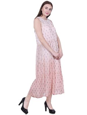 lace insert embellished flared dress - 16767118 - Standard Image - 2