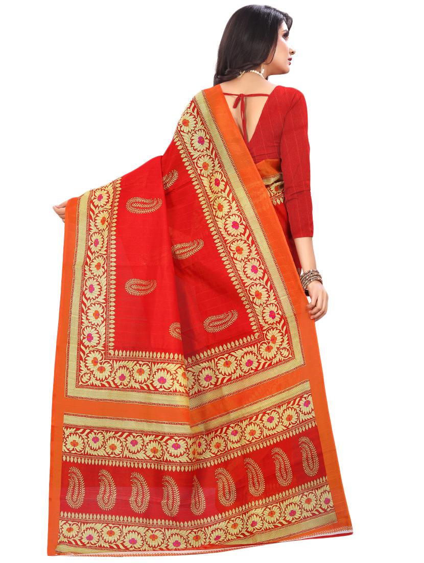 floral mysore silk saree with blouse - 16767413 - Zoom Image - 2