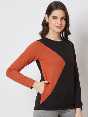 color block crew neck sweatshirt - 16767809 - Standard Image - 2
